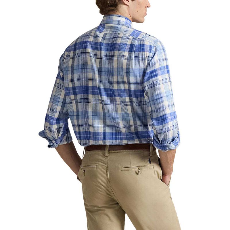 Polo Ralph Lauren Custom Fit Plaid Linen-Blend Shirt image number 1